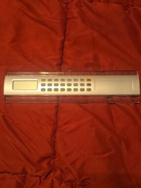 4Calculator Ruler with LCD Display - Silver